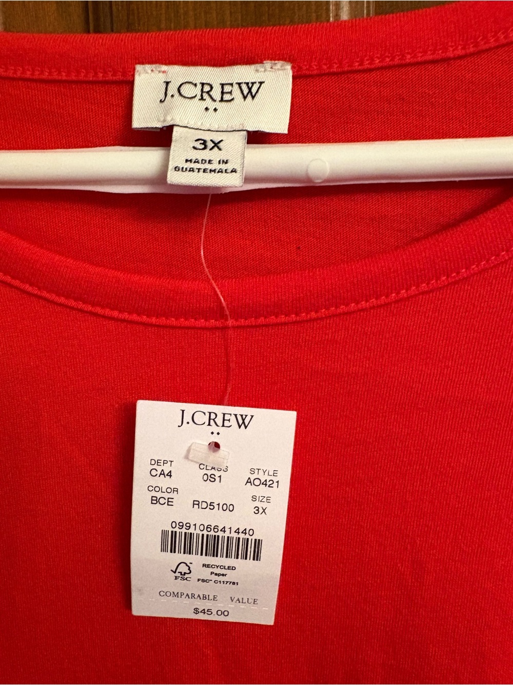 J. Crew 3 piece bundle. All 3x. Red dress & stripe shirt NWT ! - Picture 6 of 10